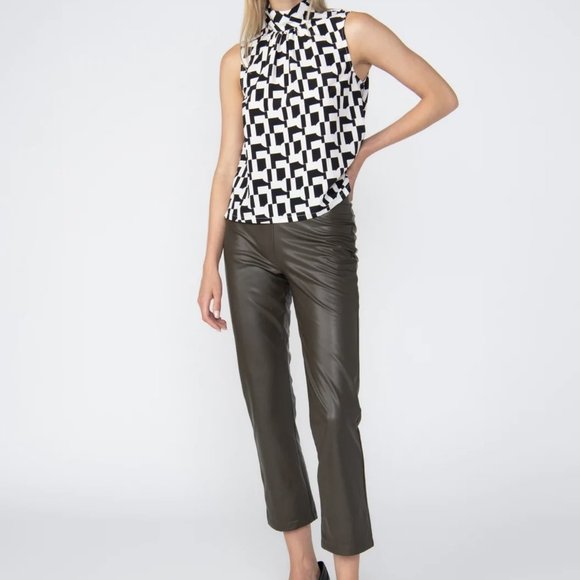 NWT SANCTUARY Carnaby Kick Faux-Leather Crop Pants - Olive - XL - Picture 3 of 10